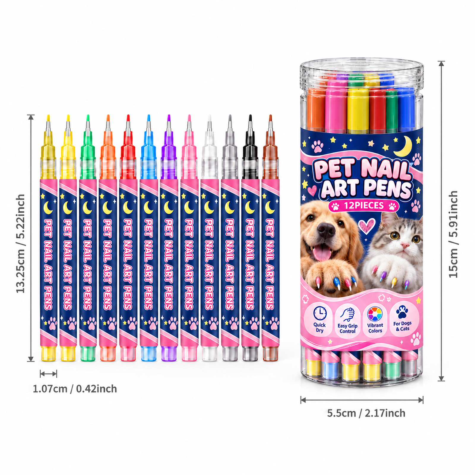 Pet Nail Art Pens Available In Multiple Colors detail photo 1