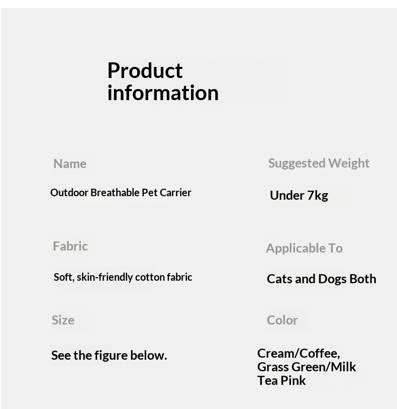 Breathable Pet Sling Bag detail photo 15