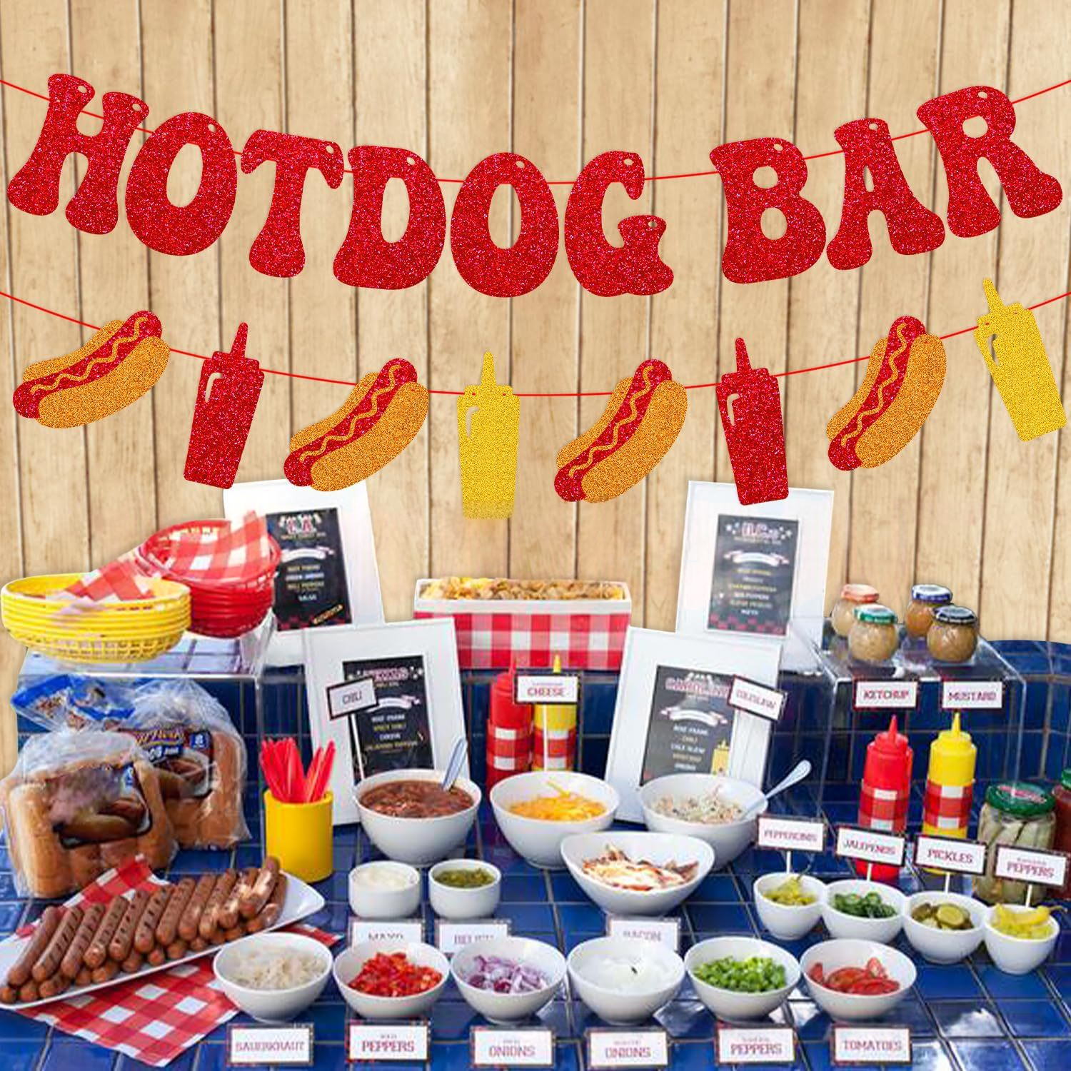 Hot Dog-Themed Birthday Party Decorative Banner