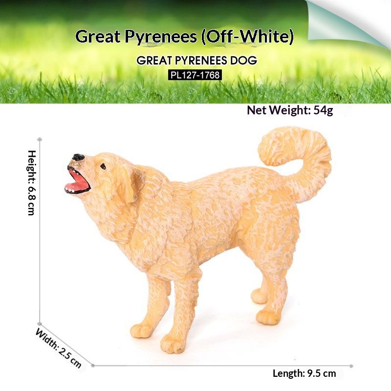 Simulation Dog Solid Animal Model Great White Bear Dog Toy Ornament