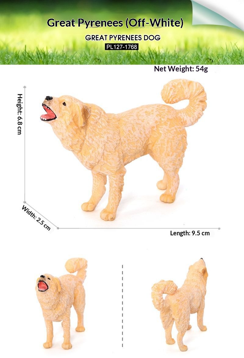 Simulation Dog Solid Animal Model Great White Bear Dog Toy Ornament detail photo 4