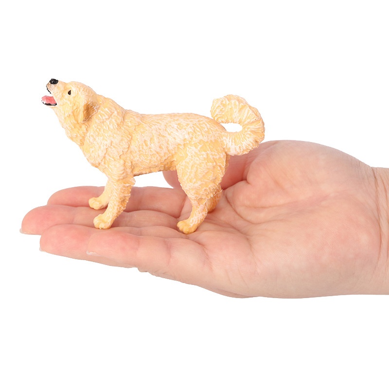 Simulation Dog Solid Animal Model Great White Bear Dog Toy Ornament detail photo 8