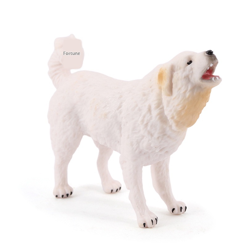Simulation Dog Solid Animal Model Great White Bear Dog Toy Ornament detail photo 1