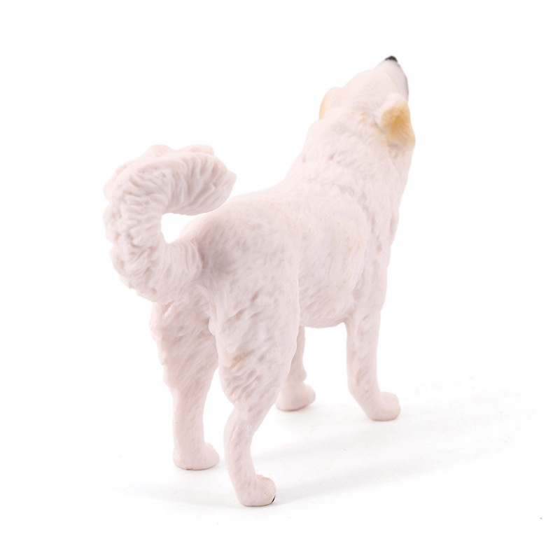 Simulation Dog Solid Animal Model Great White Bear Dog Toy Ornament detail photo 6