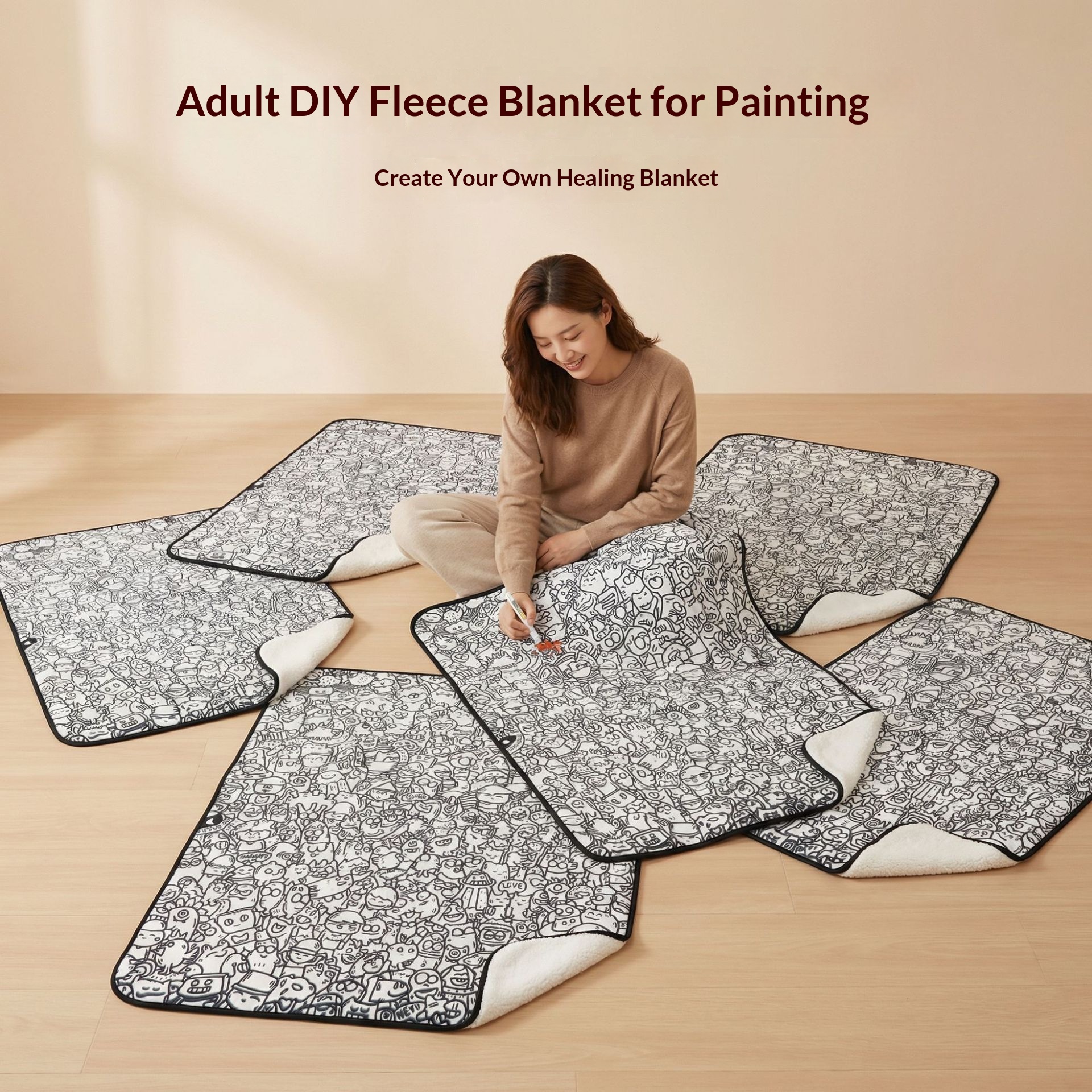 Hand-painted Stress-relief Bedroom Blanket