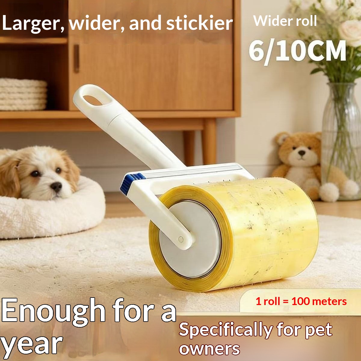 Reversible Tape Widened Lint Roller Tear-off Type Hair Remover For Home Use