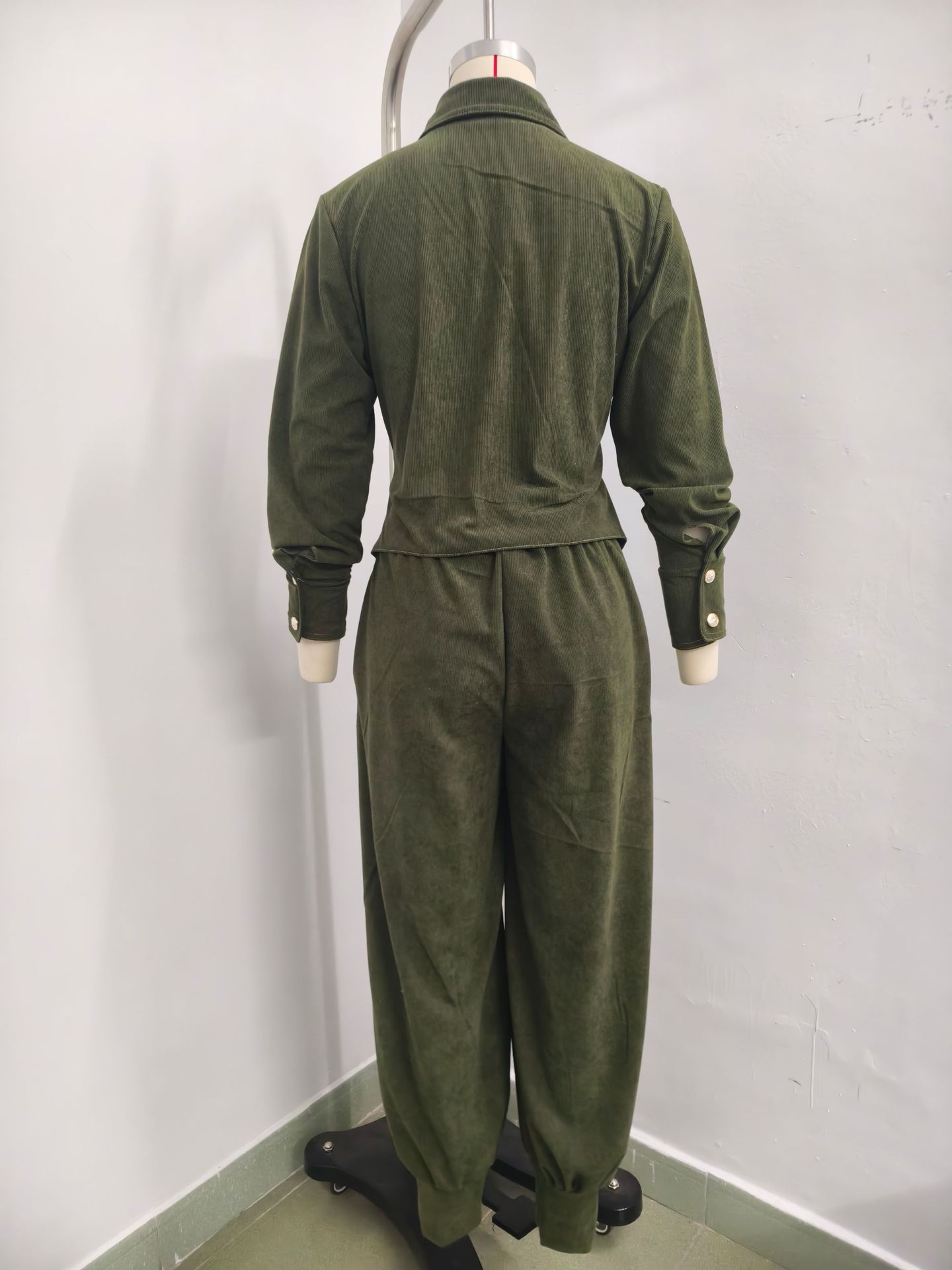 Coordinated corduroy-style jacket and pants, additional product reference