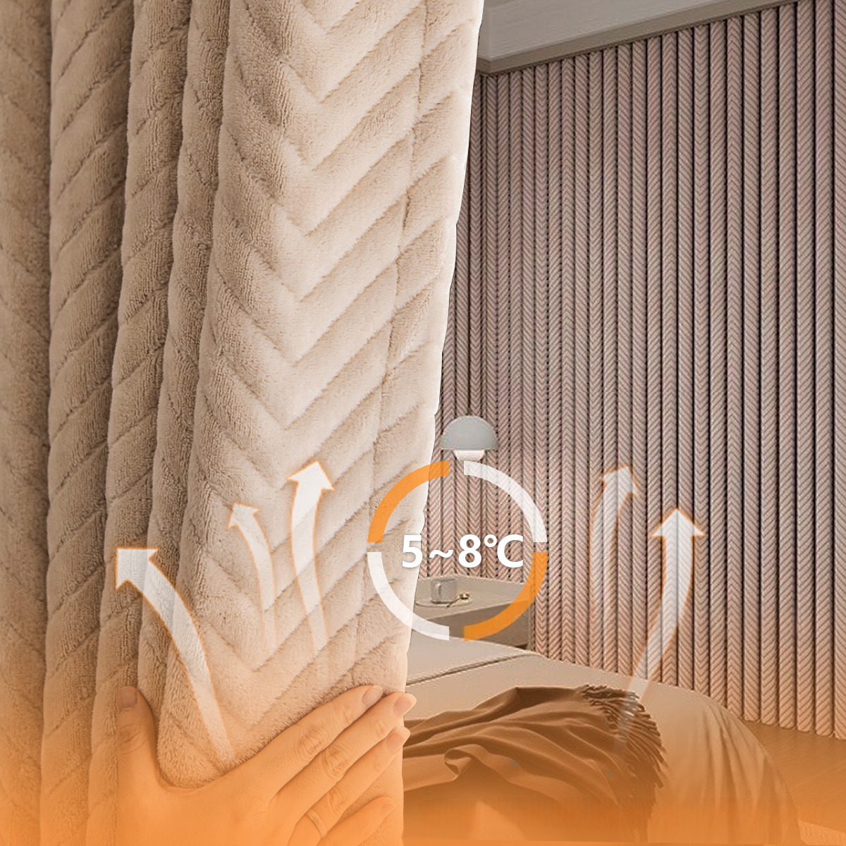 High Quality Extra Thick Woolen Cotton Curtain