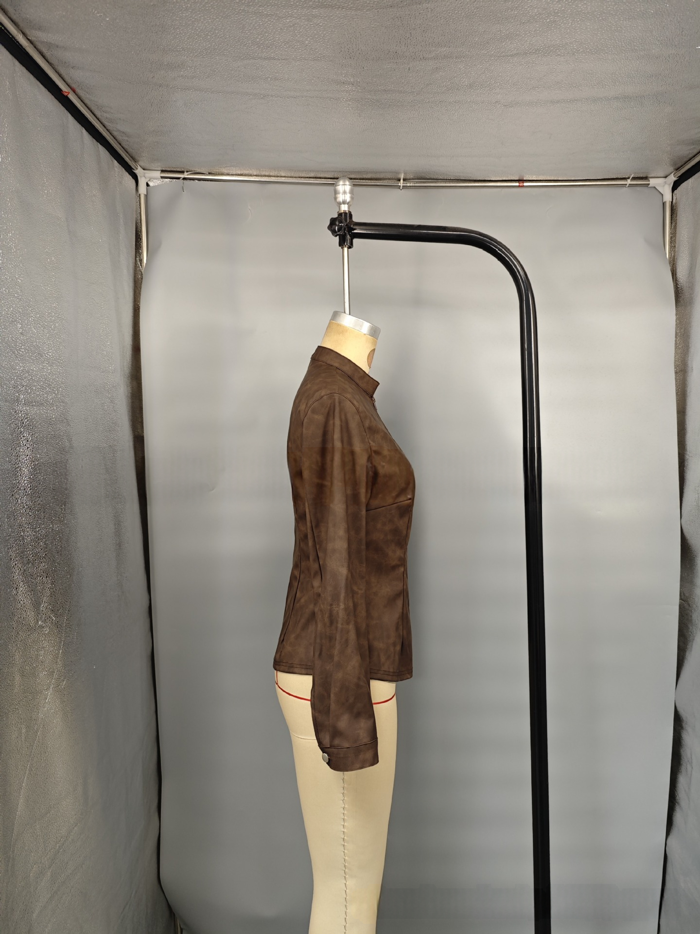 Women's coffee-brown short jacket supplier image 5