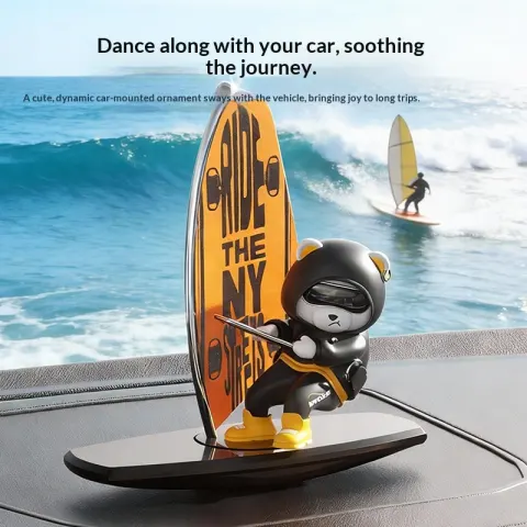 Creative Surfing Bear Car Dashboard Ornament