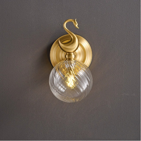 Lampă de perete din cupru - corpuri de iluminat decorative luxoase pentru pereți cu caracteristici de dormitor