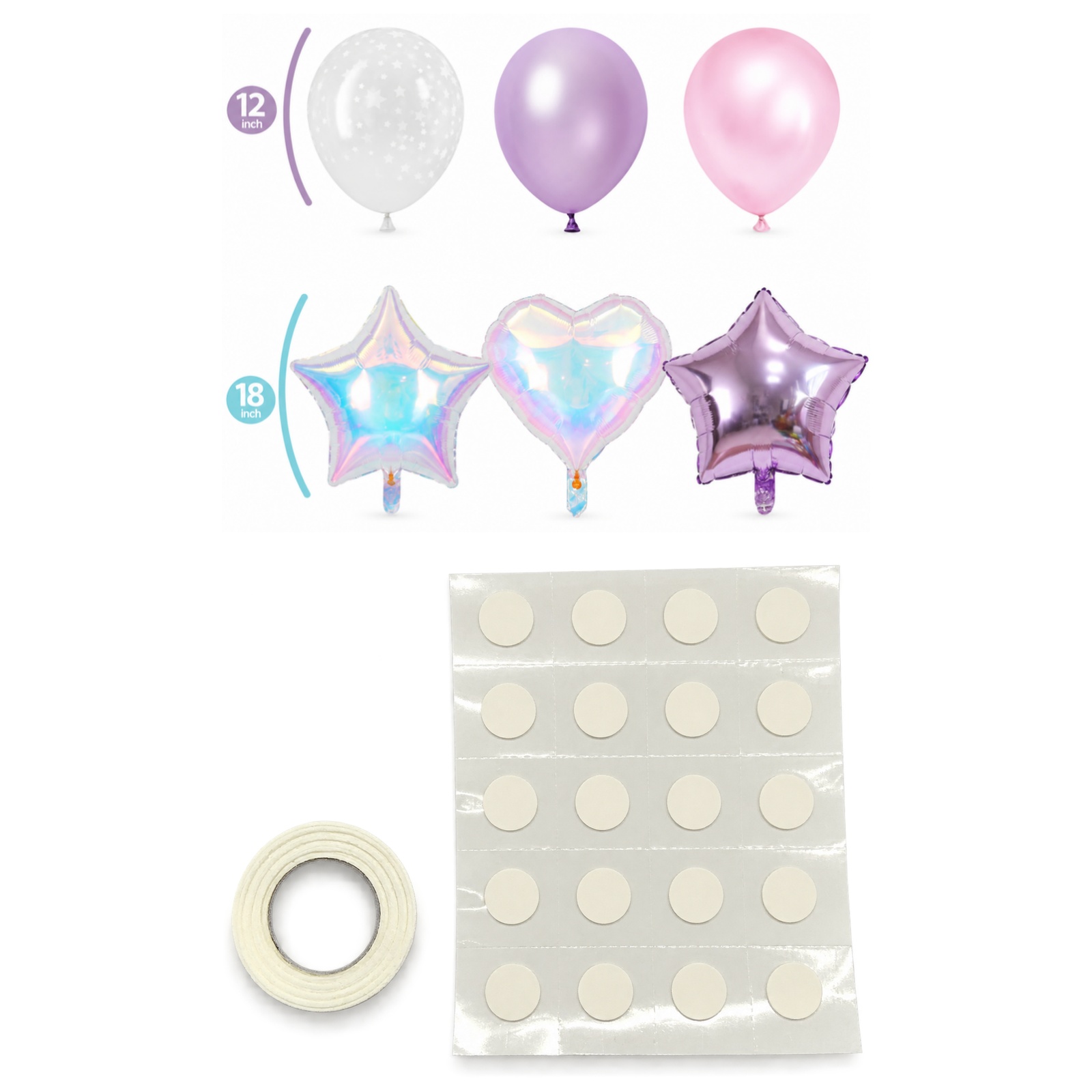 Foil And Latex Party Balloon Decoration Kit