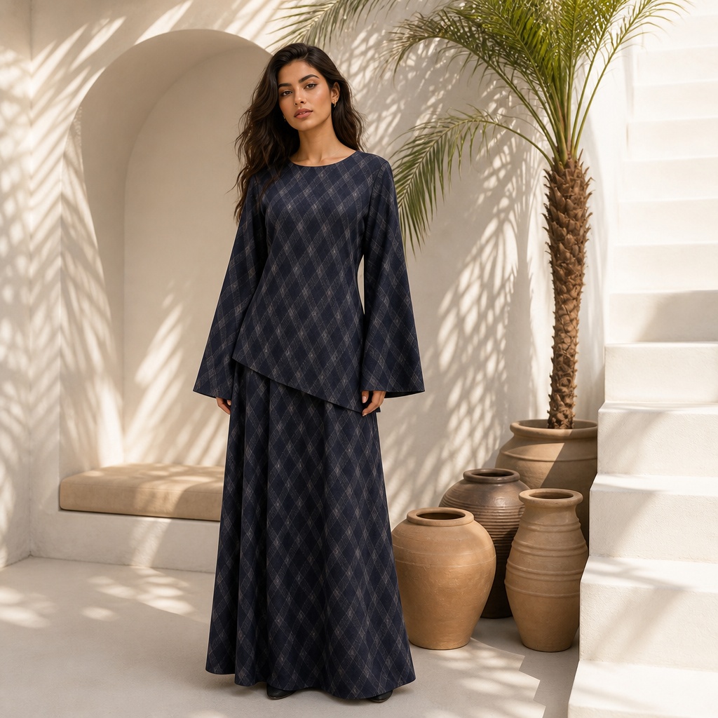 New Winter Muslim Women's Skirt Suit