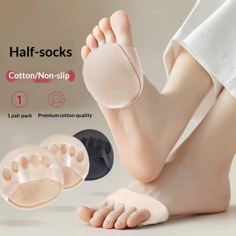 High Heels Toe Half Socks Forefoot Pad Half Insole Women's Silicone Forefoot Pad