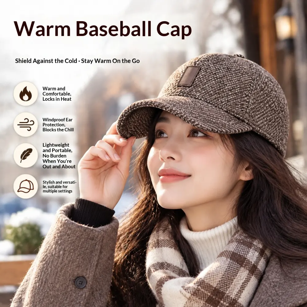 Warm Peaked Cap Men's Winter Pure Cotton