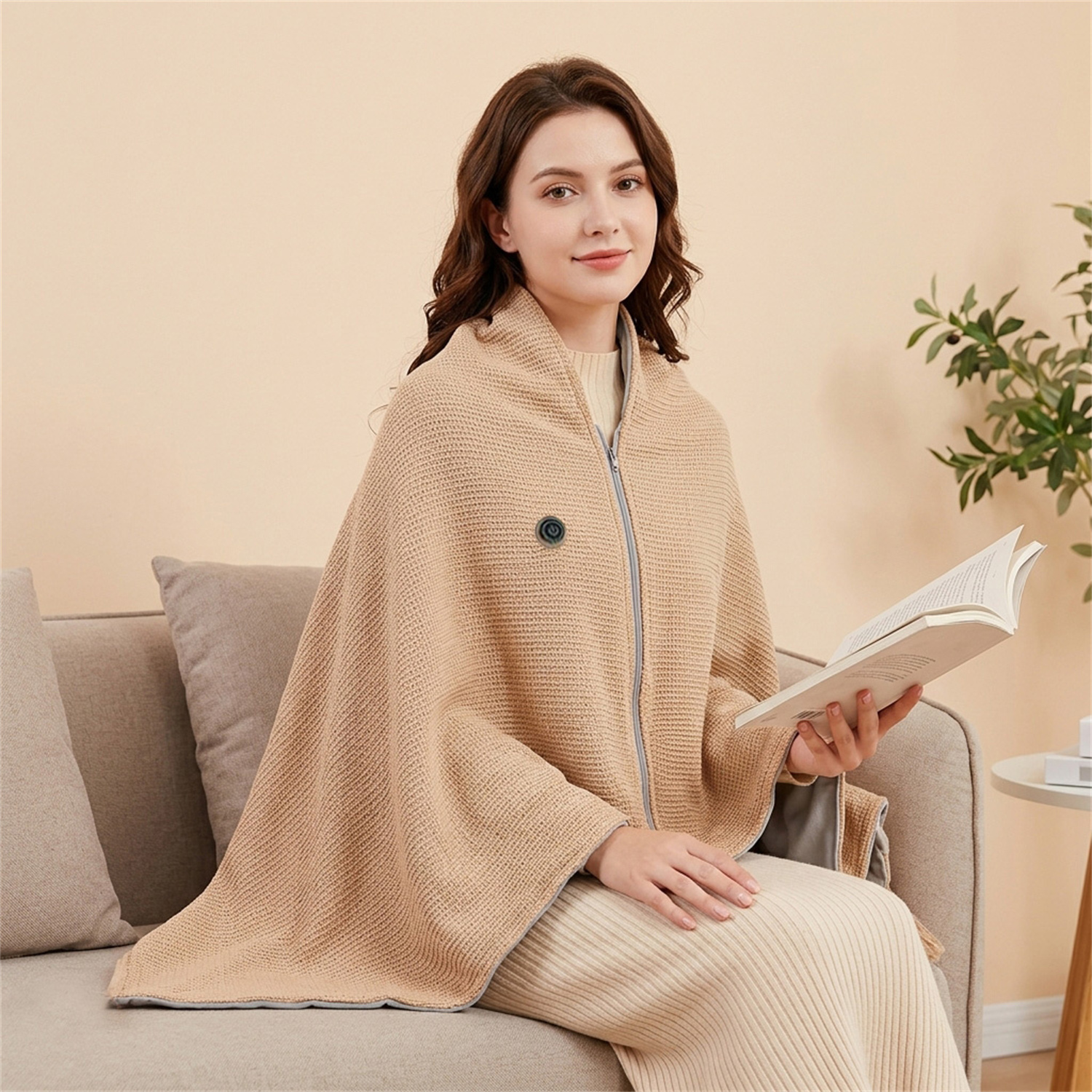 Rechargeable Heated Shawl Blanket
