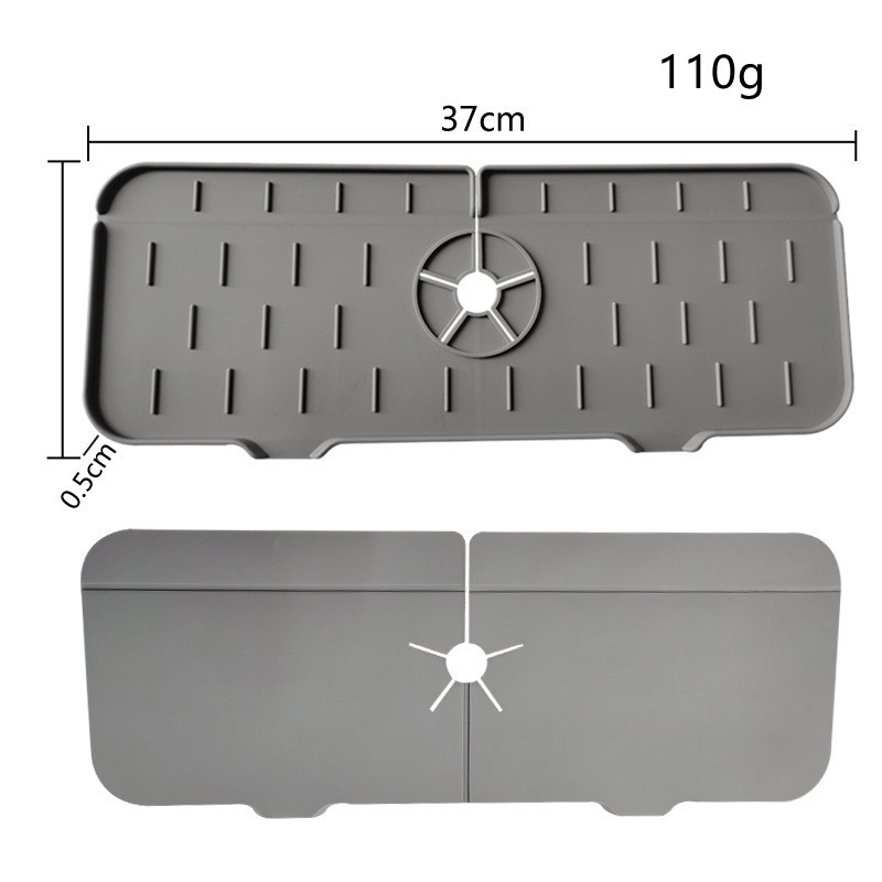 Food Grade Silicone Water Mat For Kitchen Bathroom Sink Faucet Splash Proof Sink Mat