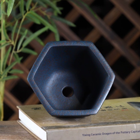 Purple Clay Fired Pot Square And Hexagonal Small And Medium-sized Basin Landscape Basin
