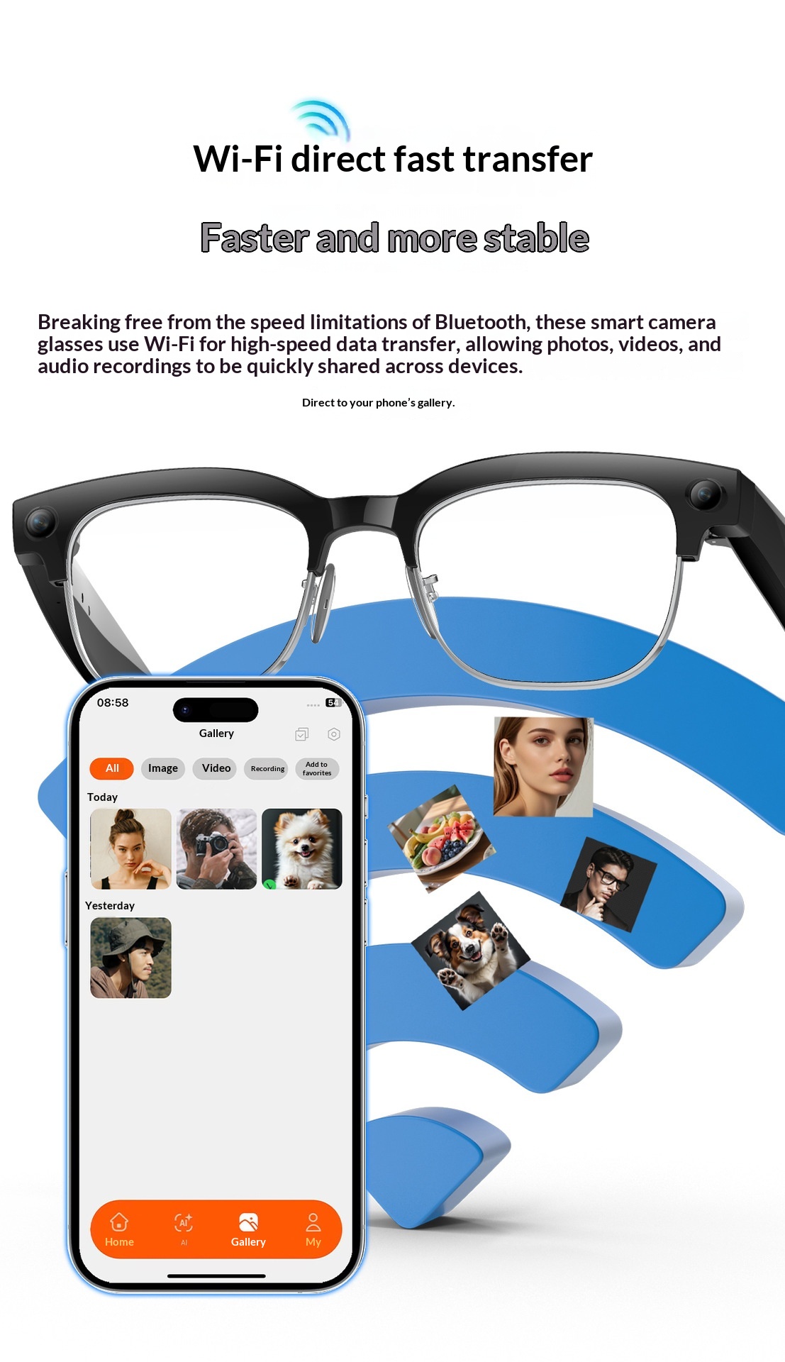 W630T Smart Camera Glasses - detail 3