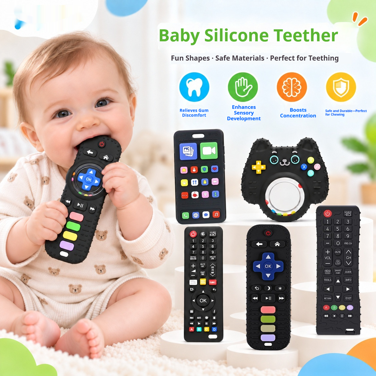 Remote Control Teether Molar Toy 2
