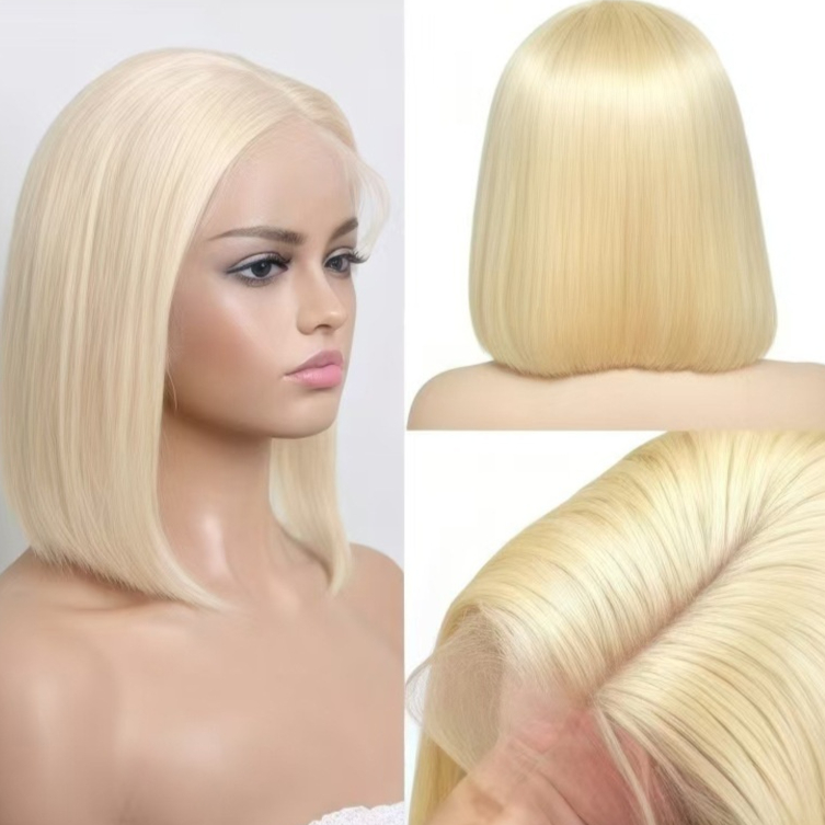 Headgear Bone Straight Hair White Gold Color Bobhaircut
