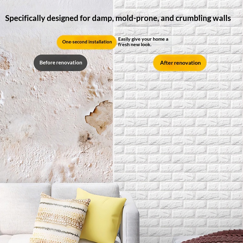 Brick Pattern XPE Foam Since 3d Circumference Foam Wall Sticker