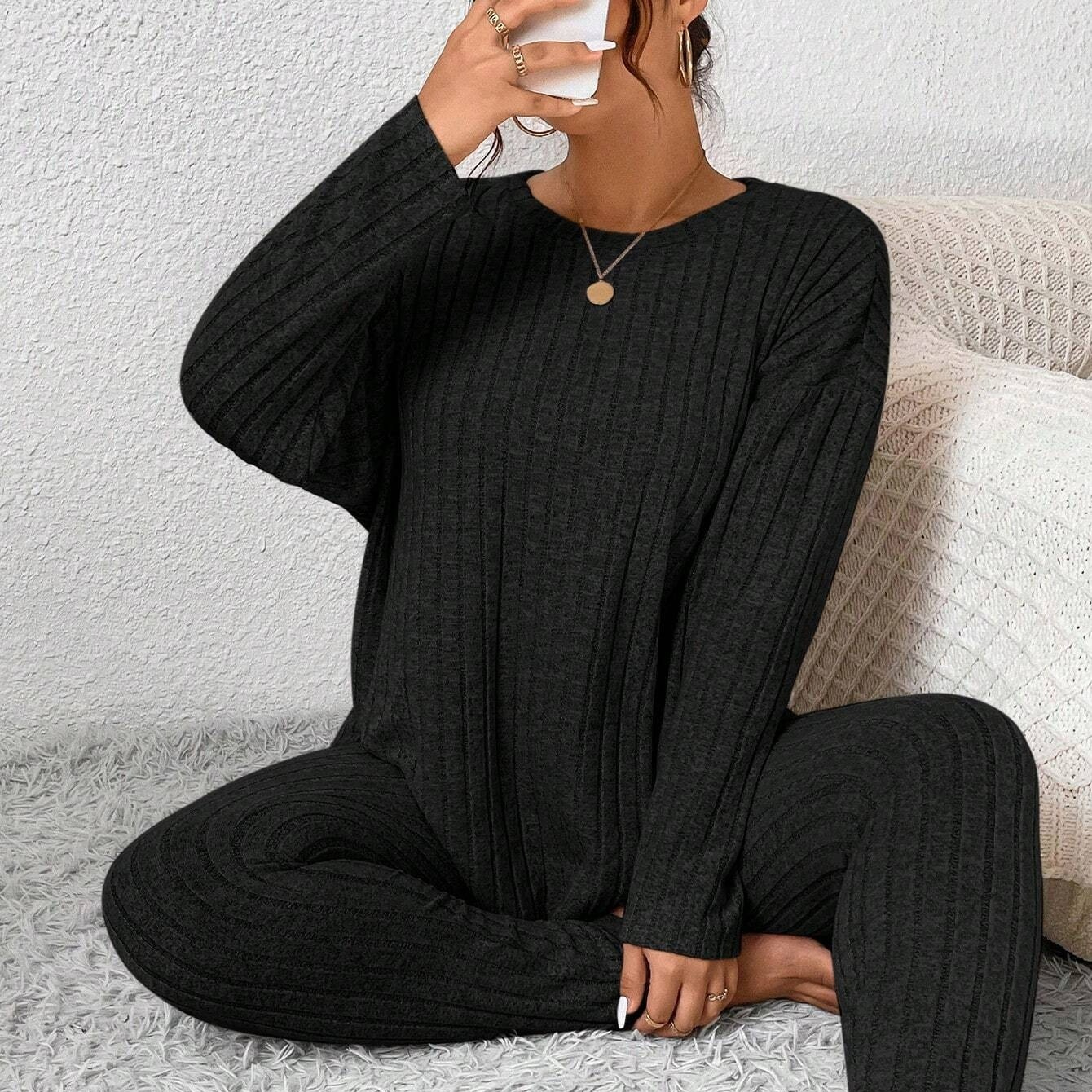 Top And Fashion Casual Two-piece Pants Suit Extra Large