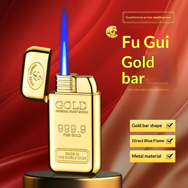 Creative Gold Bar And Gold Brick Windproof Lighter