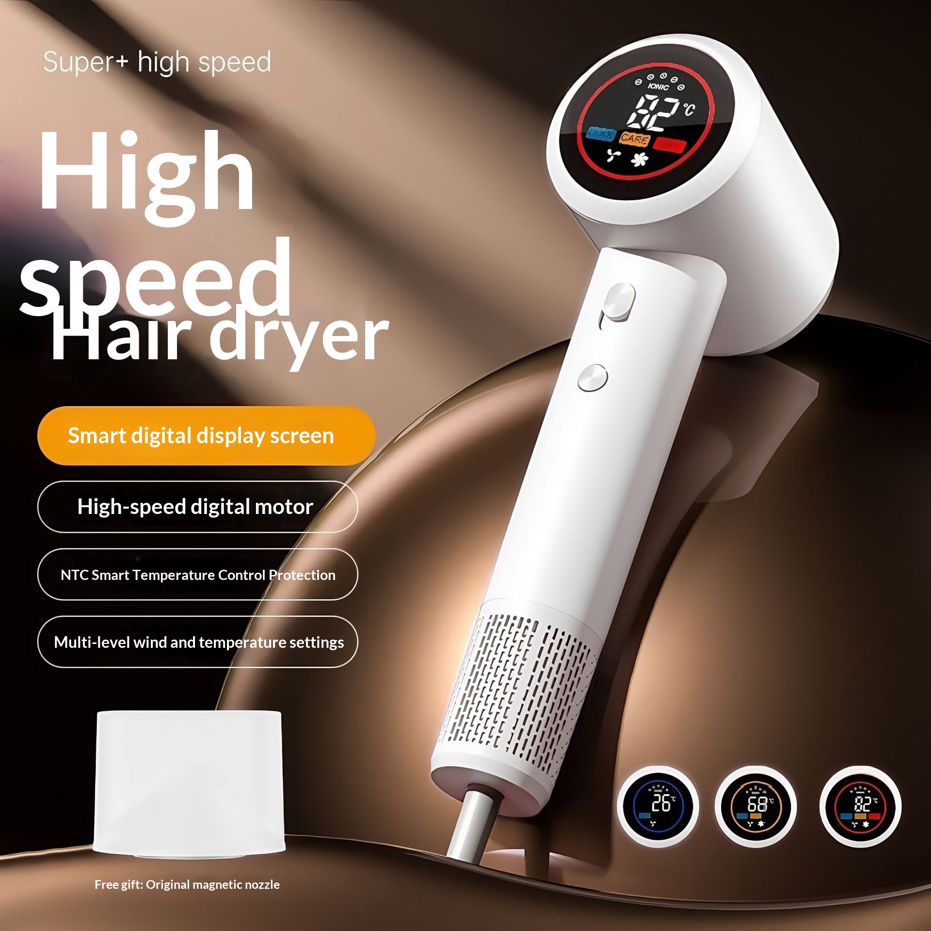 High-speed Hair Dryer For Home Use, Powerful Airflow, Negative Ions