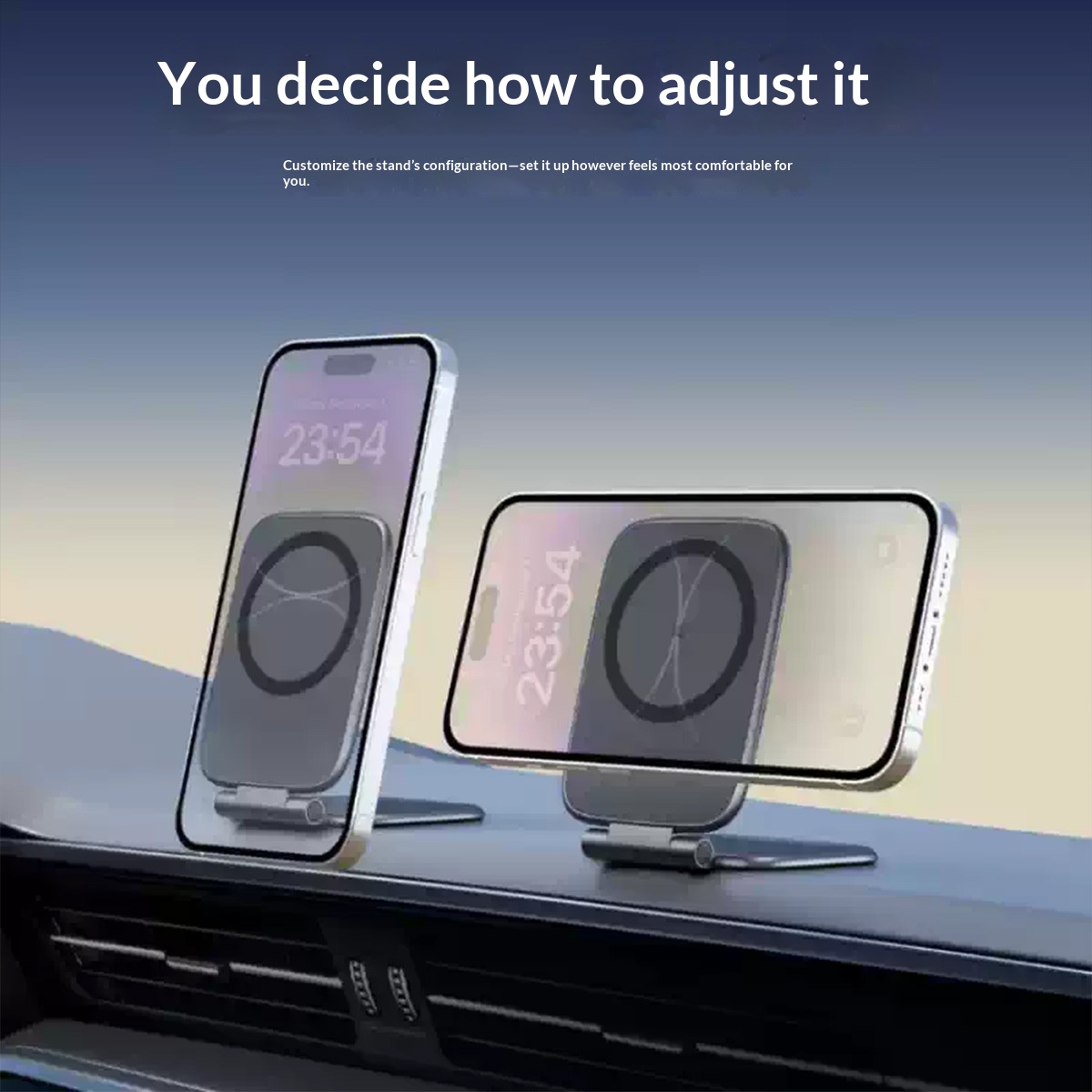 Suport de telefon auto, suport magnetic ultra-subțire transfrontalier Suport de birou pliabil multifuncțional portabil pentru navigare