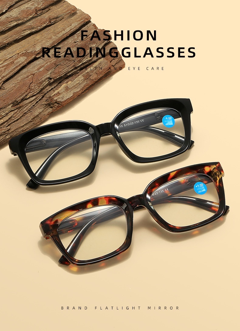 Fashion Large Frame Anti Blue-ray Reading Glasses HD Presbyopic Glasses - detail 12