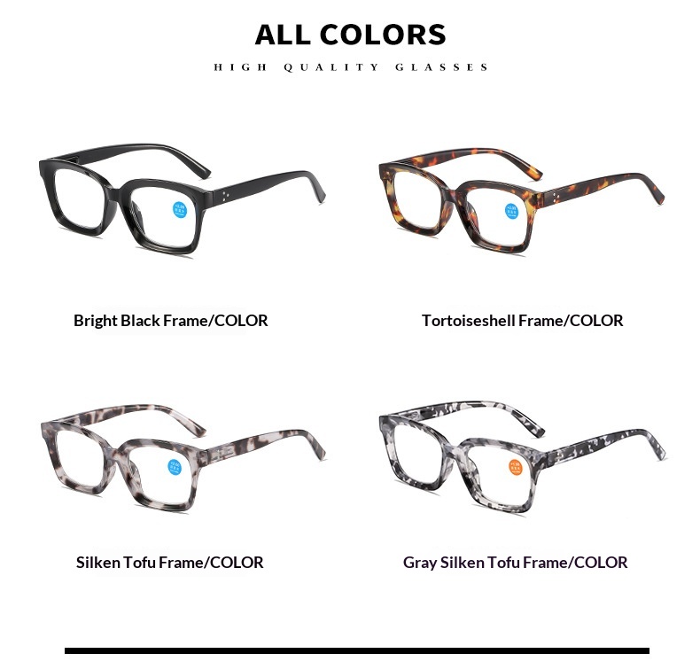 Fashion Large Frame Anti Blue-ray Reading Glasses HD Presbyopic Glasses - detail 11