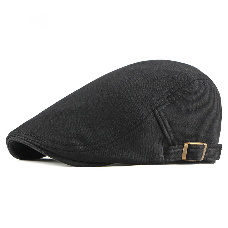 Mens British-Style Retro Simple Peaked Cap For Spring And Autumn