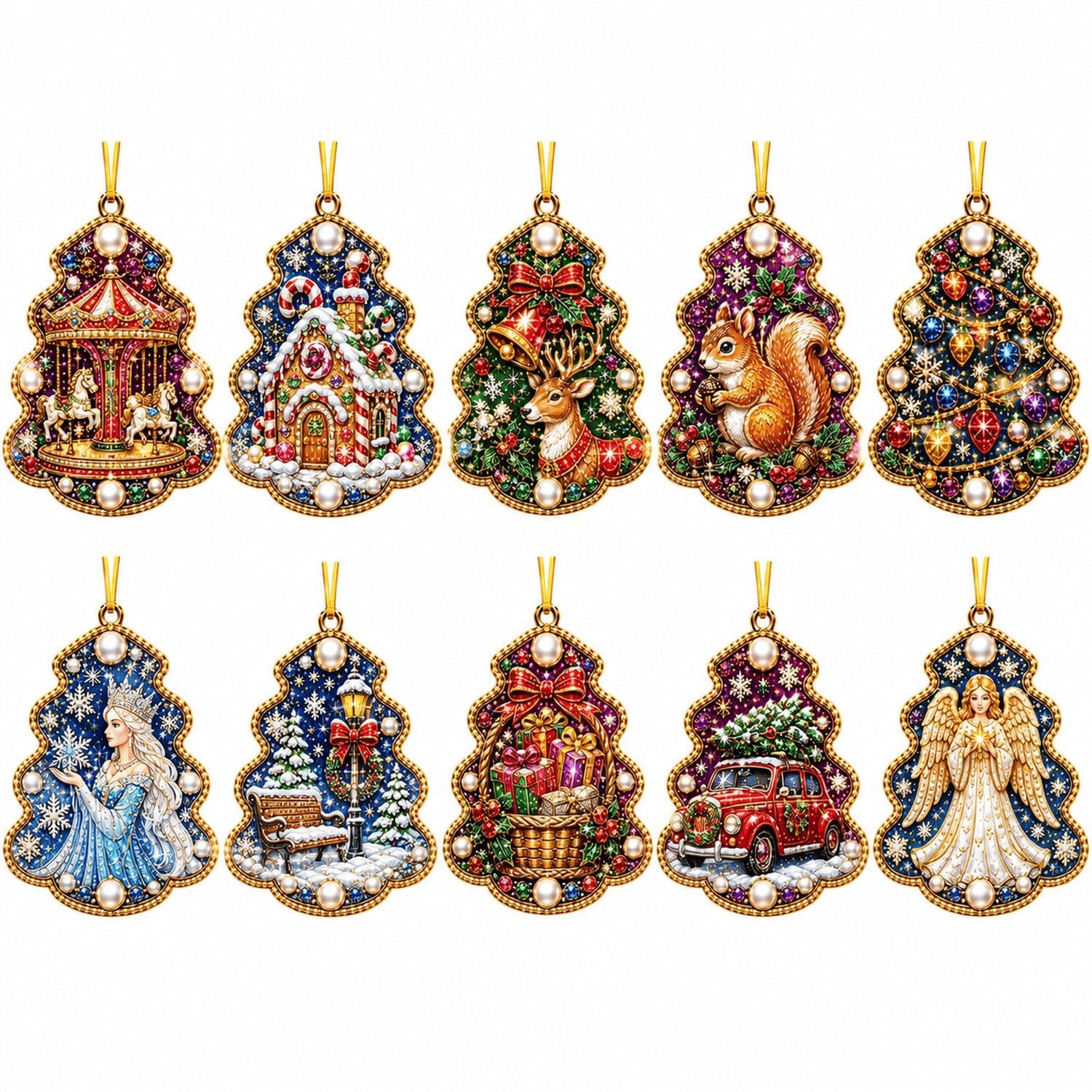 DIY Ornaments Set Of Ten Pieces