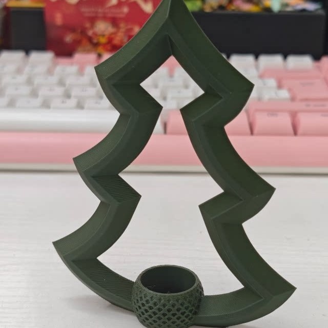 Ornament de masă cu suport de lumânări pentru pomul de Crăciun imprimat, articol decorativ