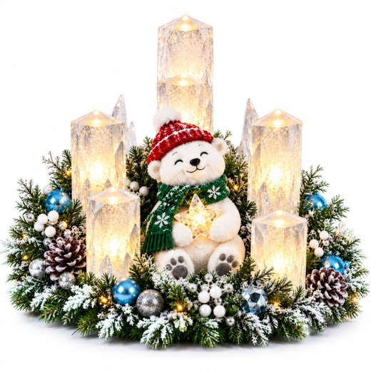 Cute Bear Luminous Desktop Center Ornaments