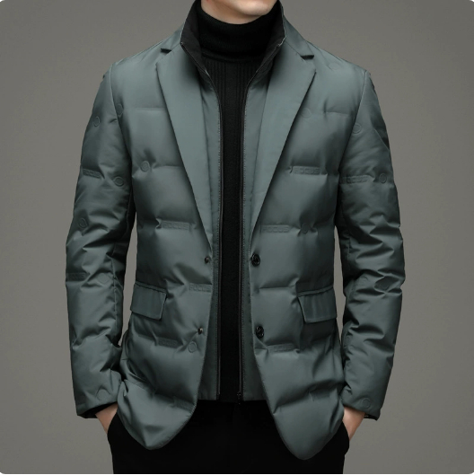 Men's Down Jacket with Detachable Stand Collar image 4