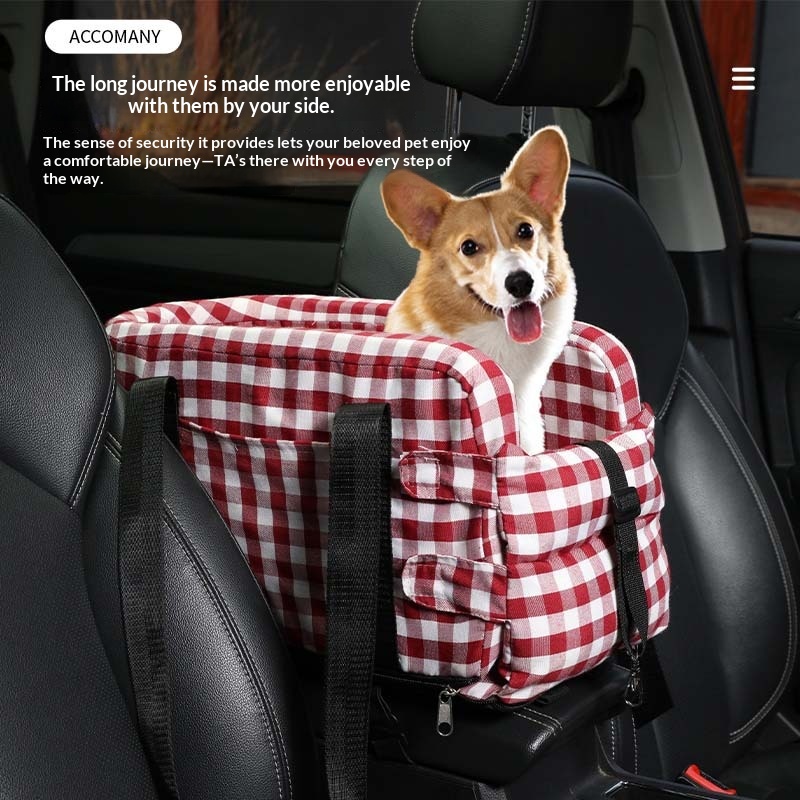 Car Center Console Armrest Pet Bed Portable For Outings