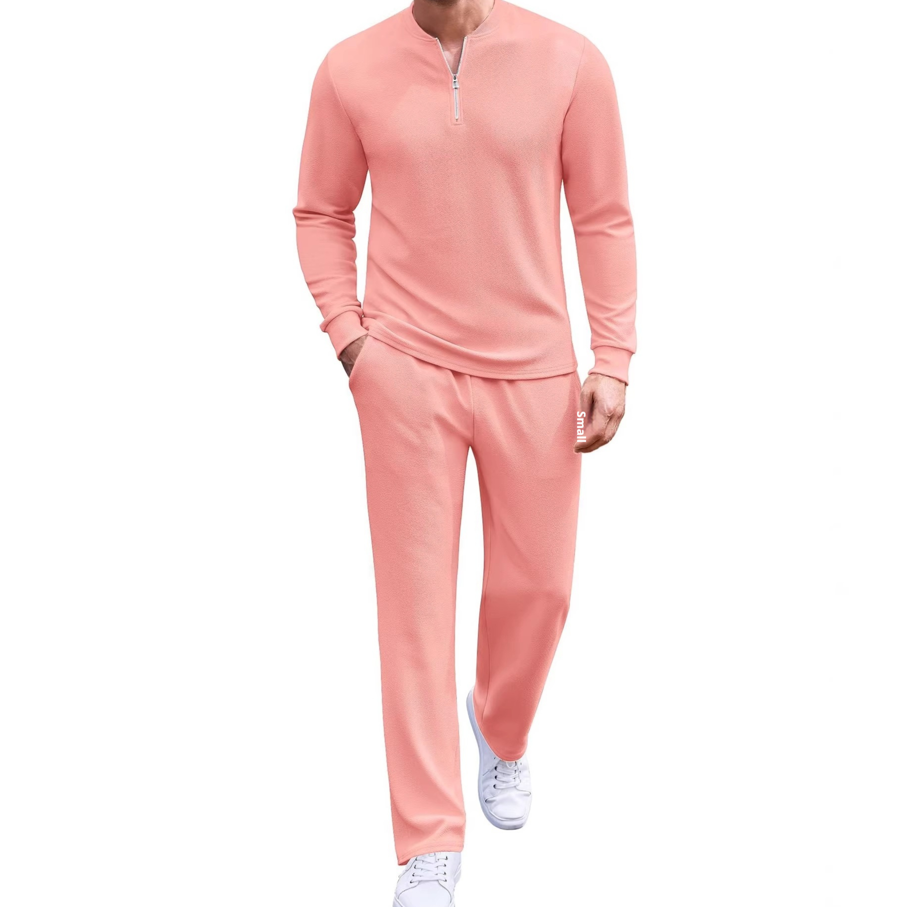 Set de bluze cu mânecă lungă și pantaloni lejeri, la modă, cu guler în picioare