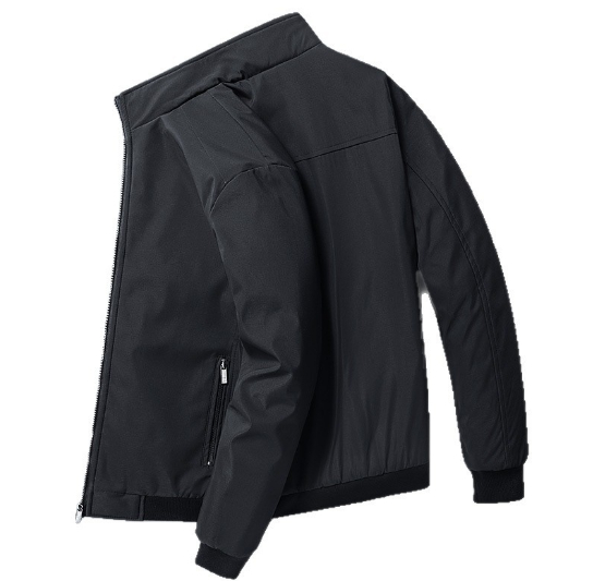 Men's Padded Fleece-Lined Winter Coat | Stand Collar detail image 6