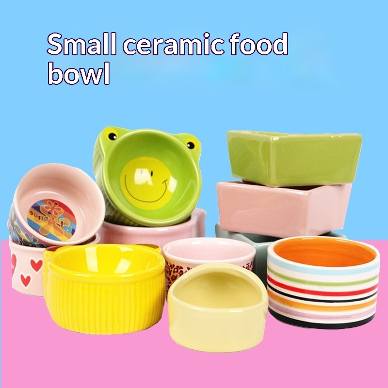 Bol pentru mâncare din ceramică de hamster pentru animale de companie mici
