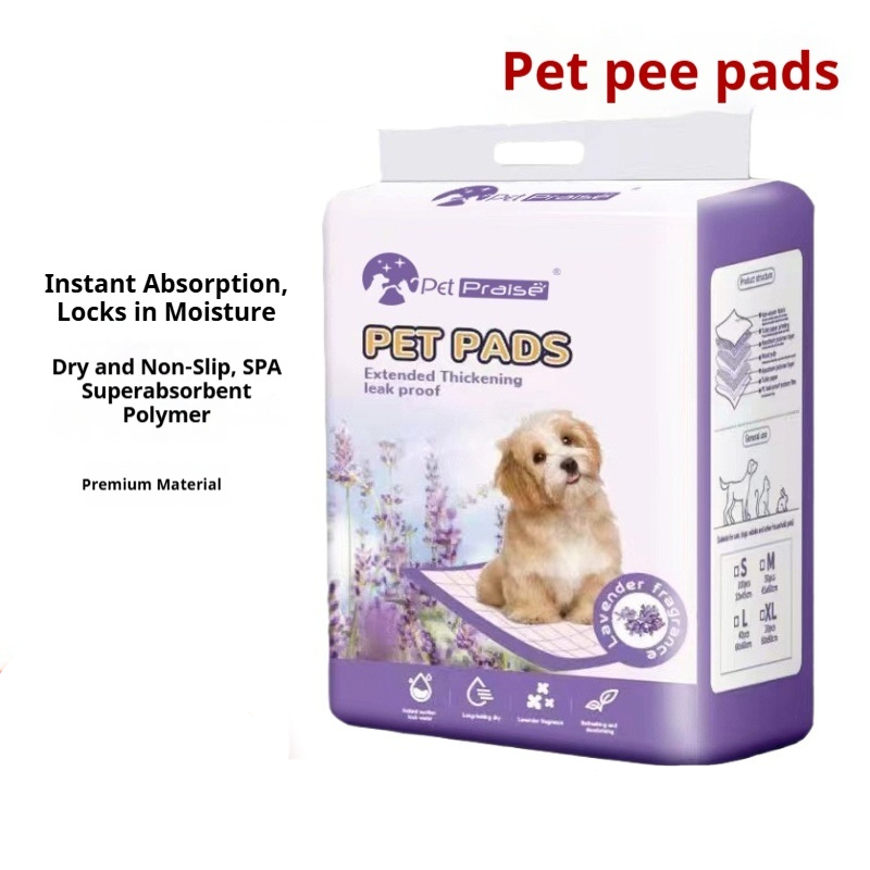 Tampoane de pipi pentru animale de companie cu aromă de lavandă, ambalate în culori premium
