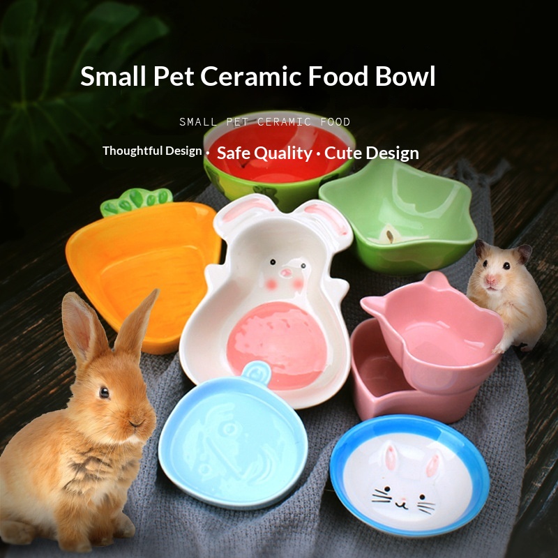 Cutie de alimentare pentru bazinul cu alimente pentru iepuri Bol ceramic pentru alimente pentru iepuri