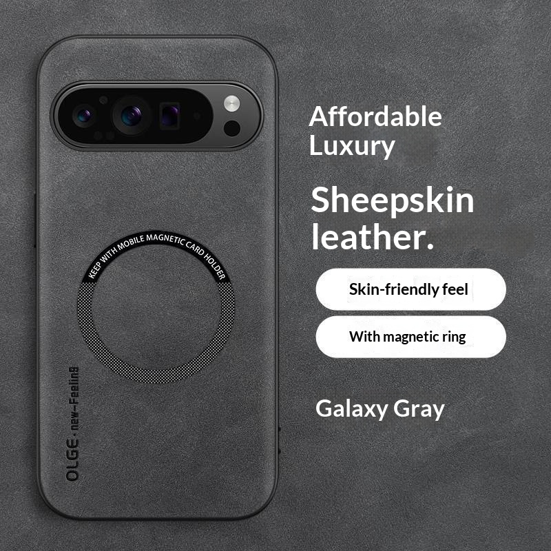 Carcasă de telefon din piele de oaie magnetică ultra-subțire, rezistentă la cădere