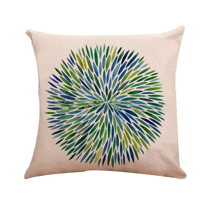 Geometric Pattern Linen Home Sofa Minimalist Cushion Cover