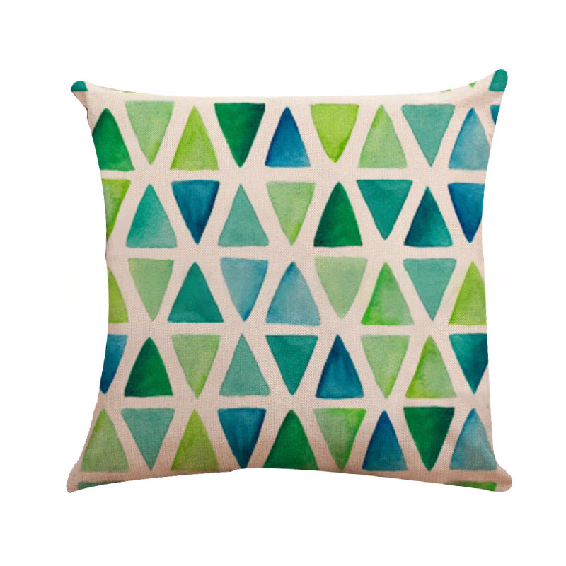Geometric Pattern Linen Home Sofa Minimalist Cushion Cover