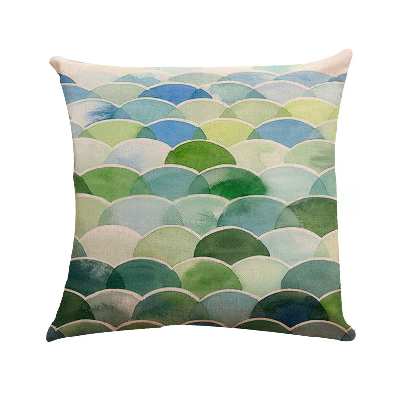 Geometric Pattern Linen Home Sofa Minimalist Cushion Cover