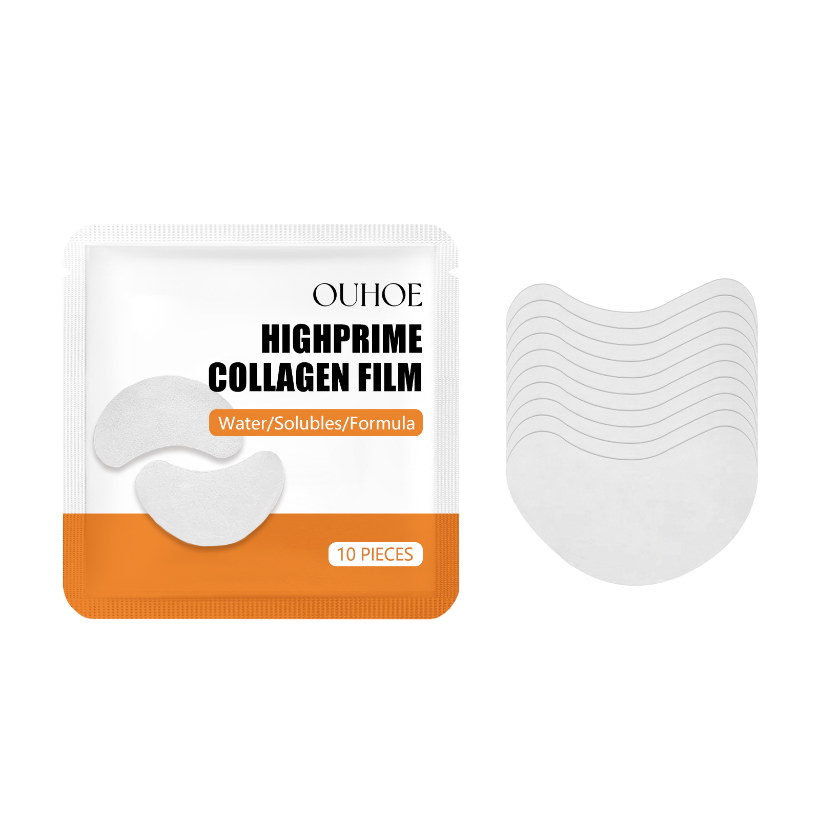OUHOE Highprime Collagen Film, Desalination Eye Fine Lines Crow's Feet Deep Black Rim Of The Eye Moist Firming Skin 10Pieces - Shop at LoveMi