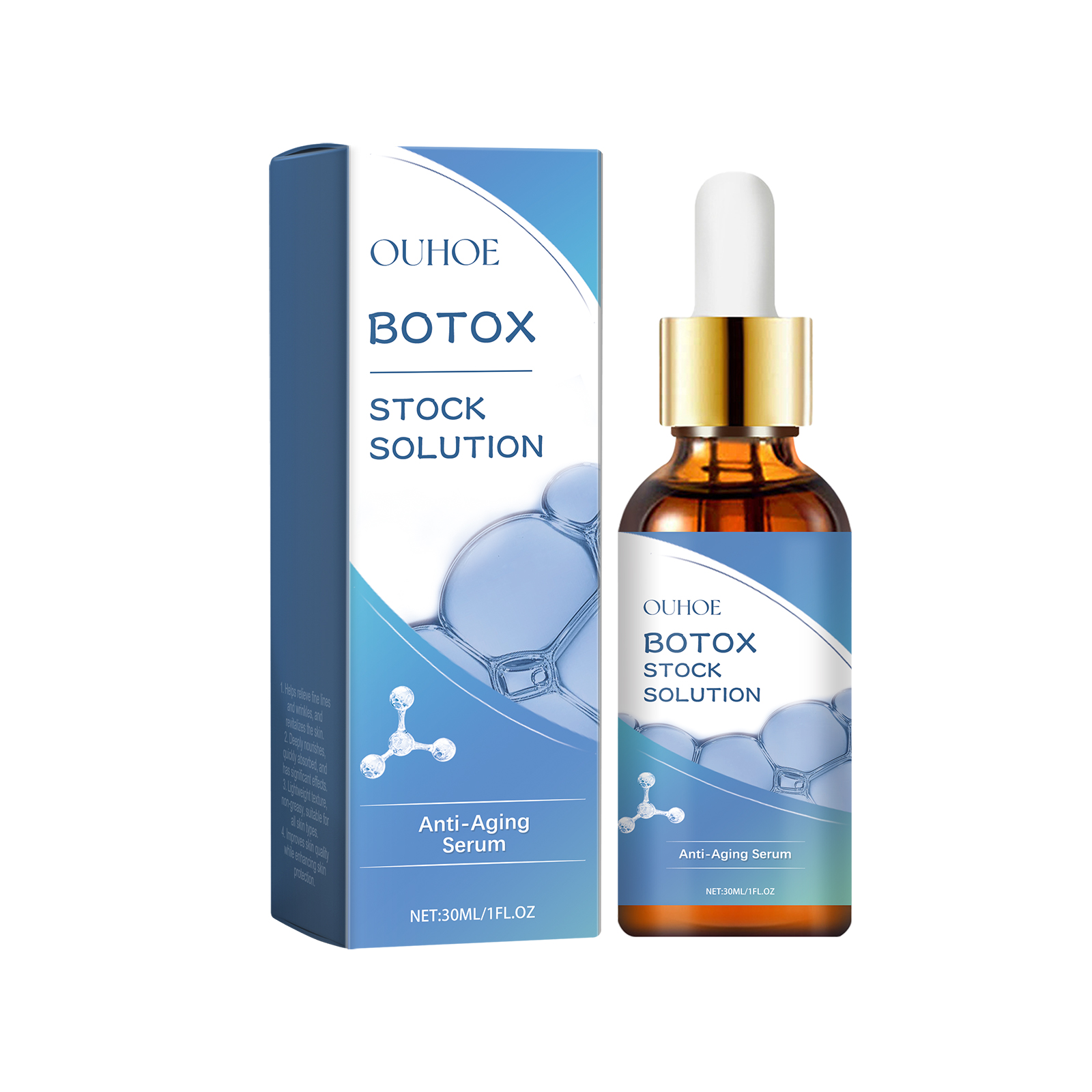 Ouhoe Attenuating Fine Lines Facial Essence Firming Fine Lines Delicate Pore Brightening Essence Hydrating And Moisturizing 30Ml - Shop at LoveMi