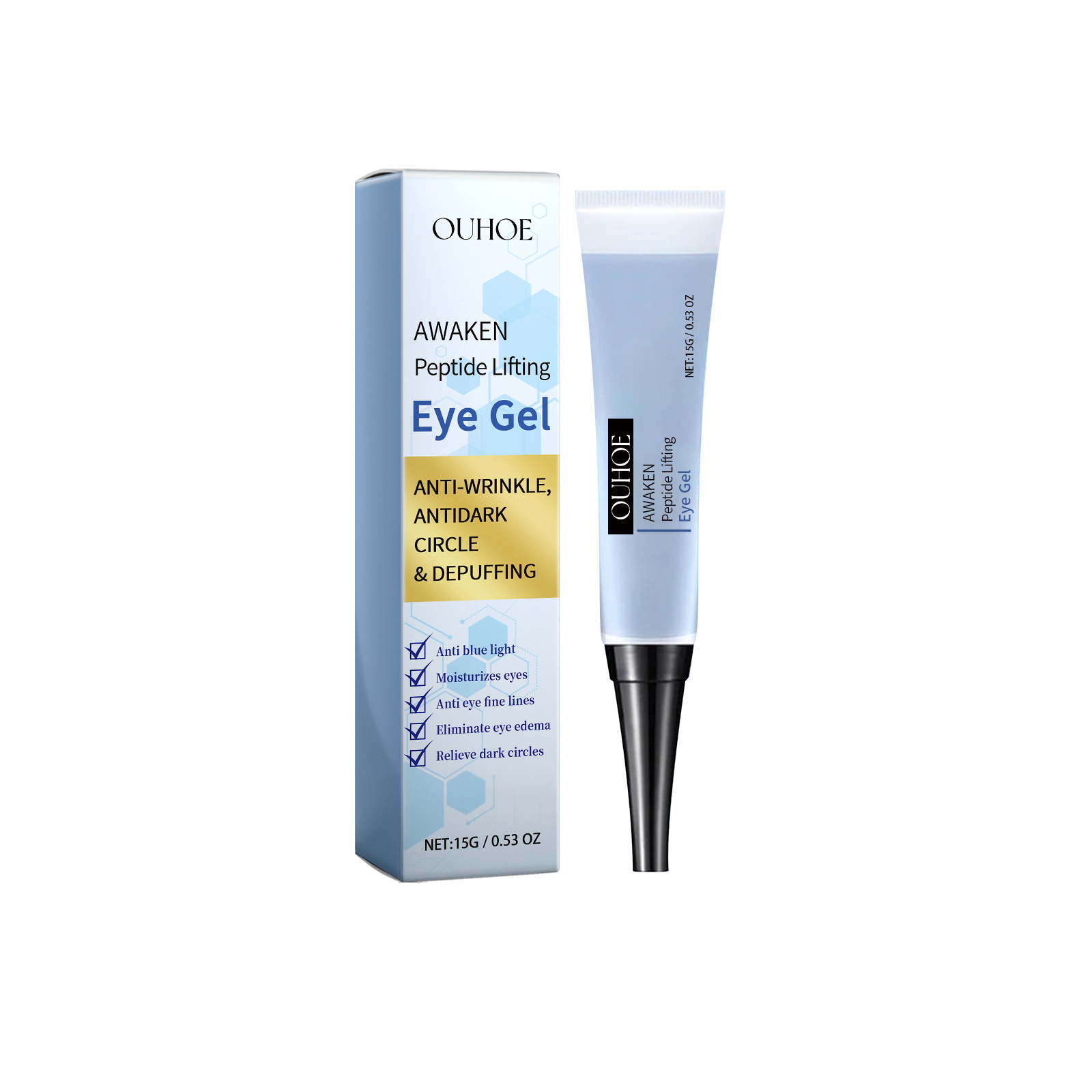 Ouhoe Firming Eye Gel, Anti Wrinkle, Light Up Fine Lines And Dark Circles Under Eyes Firming And Hydrating Moisturizing Gel 15G - Shop at LoveMi